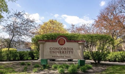 Concordia University Chicago sign prior to students returning to campus in August (credits: cuchicago Instagram)