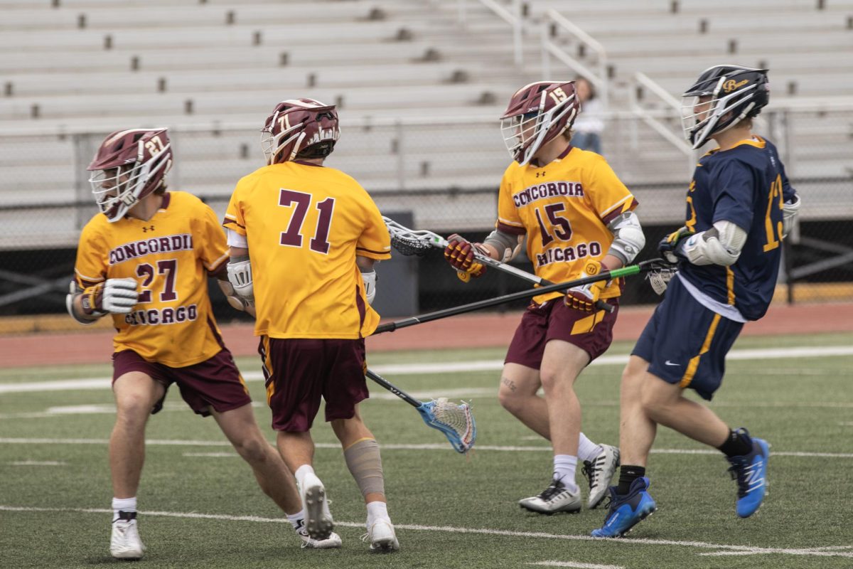 Concordia University Chicago mens lacrosse lost 5-22 to Beloit College in their final game of the season on April 23.