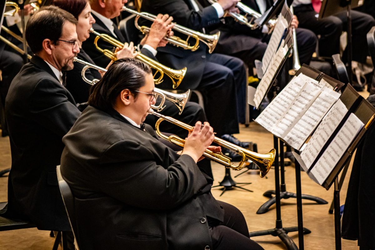 University Band playing for "Doc" Fischer's last concert before retirement on December 5th.