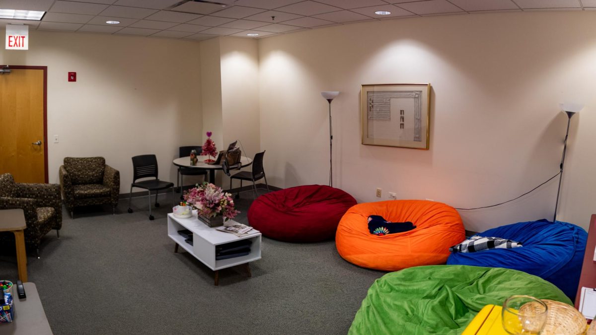 Study room used by nursing students just outside of their professors' offices.